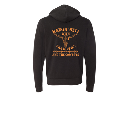 Raisin Hell With Hippies And The Cowboys Hoodies
