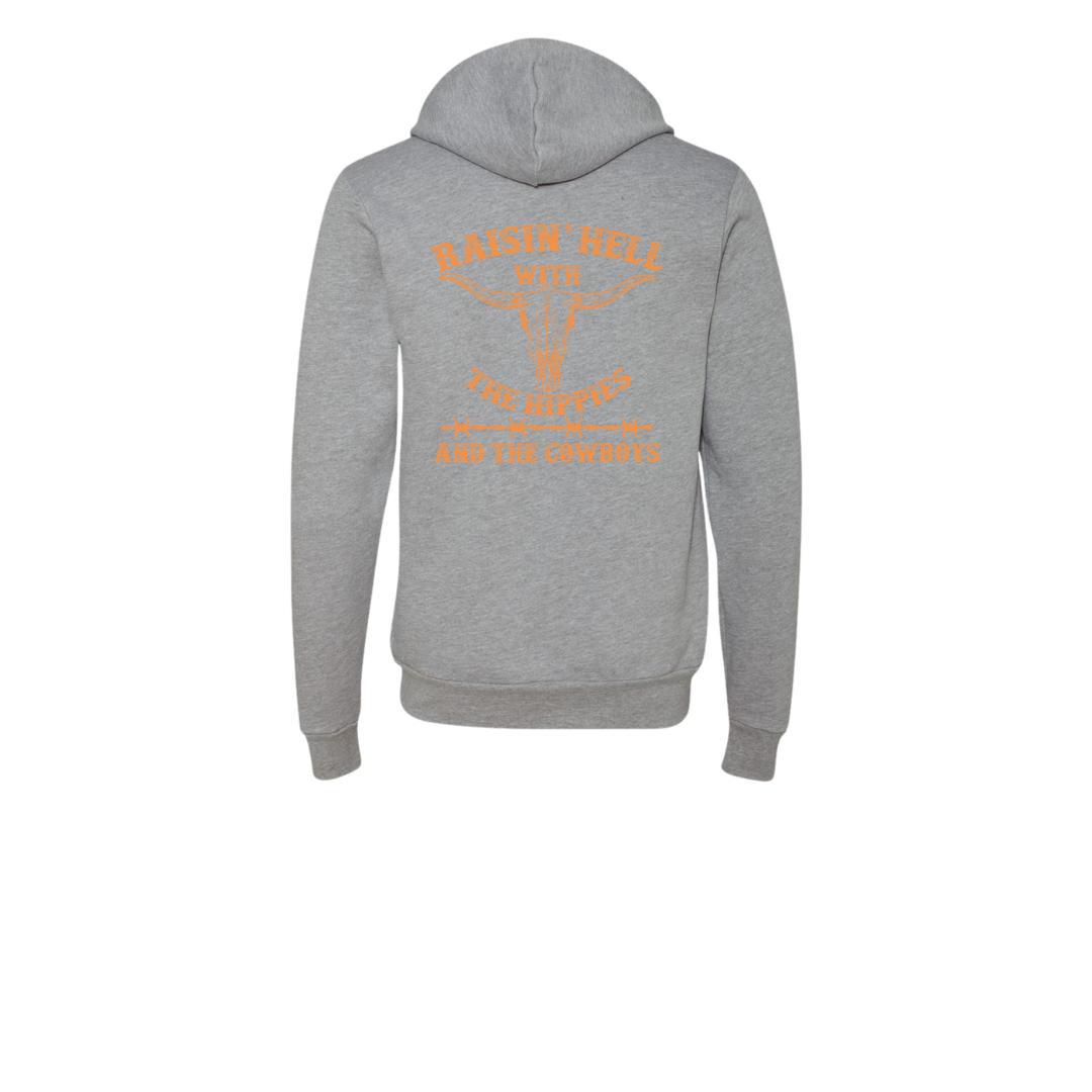 Raisin Hell With Hippies And The Cowboys Hoodies